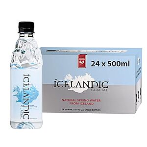 24-Pack 16.9-Oz Icelandic Glacial Natural Spring Alkaline Water $18.10 w/ S&S + Free Shipping w/ Prime or on $35+