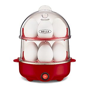 Bella 14-Egg Double Tier Egg Cooker, Rapid Boiler & Poacher $14.15 