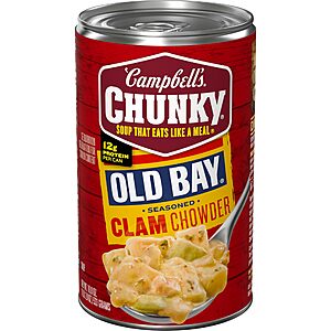 18.8-Oz Campbells Chunky Soup (OLD BAY Seasoned Clam Chowder) 3 for $2.75 w/ S&S