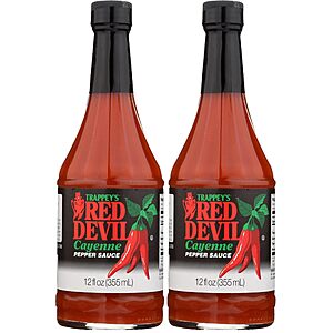 2-Pk 12-Oz Trappey's Red Devil Cayenne Pepper Sauce $3 w/ S&S