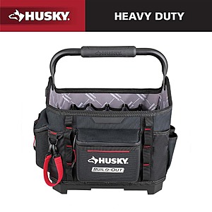 14" Husky Build-Out Heavy Duty Zippered Tool Bag/Tote w/ Handle $39.98 + Free Shipping