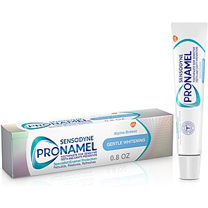 0.8-Ounce Sensodyne Pronamel Gentle Whitening Toothpaste (Alpine Breeze) $1.30 w/ S&S + Free Shipping w/ Prime or on $35+