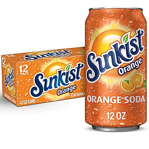 12-Pack 12-Ounce Sunkist Orange Soda Cans $4.75 w/ S&S + Free Shipping w/ Prime or on $35+