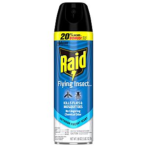 18-Ounce Raid Flying Insect Spray (Outdoor Fresh Scent) $3.05 w/ S&S + Free Shipping w/ Prime or on $35+