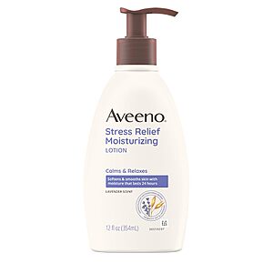 Select Accounts: 12-Oz Aveeno Stress Relief Moisturizing Body Lotion (Lavender) $4.45 w/ S&amp;S