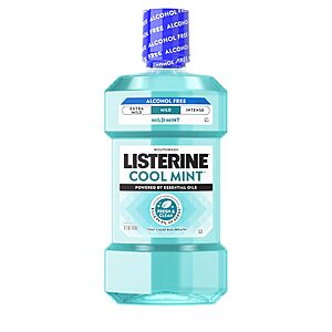 Select Accounts: 1L Listerine Zero Alcohol Mouthwash (Cool Mint) $3.90 w/ S&amp;S