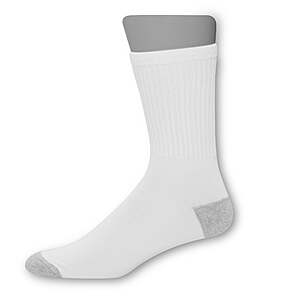 20-Pack Hanes Men's Lightweight Crew Socks (Black or White) $10 + Free Shipping w/ Walmart+ or on $35+