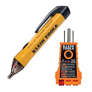 2-Piece Klein Tools Electrical Tester Kit w/ Non-Contact Voltage Tester & GFCI Receptacle Tester $19.98 + Free Shipping w/ Prime or on $35+