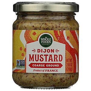 7.06-Oz Whole Foods Market Coarse Ground Dijon Mustard $2.65 or Less w/ S&S