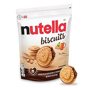 Select Accounts: 20-Ct Nutella Filled Biscuits Cookies (9.7-Oz Total) $3.45 w/ S&S