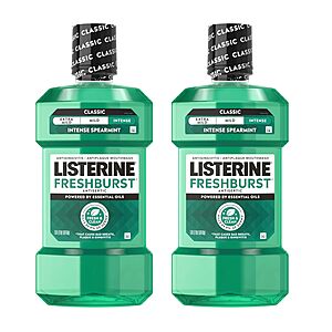 2-Pack 1-L Listerine Freshburst Intense Antiseptic Mouthwash $9.07 w/ S&S + Free Shipping w/ Prime or on $35+