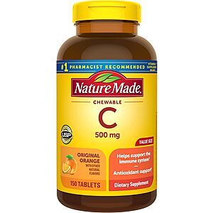 150-Count Nature Made Chewable Vitamin C 500mg Tablets w/ S&S + Free Shipping w/ Prime or on +