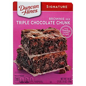 18-Oz Duncan Hines Triple Chocolate Chunk Brownie Mix $2.20 w/ S&S