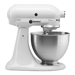 KitchenAid Classic Series 4.5-Quart Tilt-Head Stand Mixer K45SS (White) + $13.96 Amazon Credit for $279.95 + Free Shipping w/ Prime or on $35+