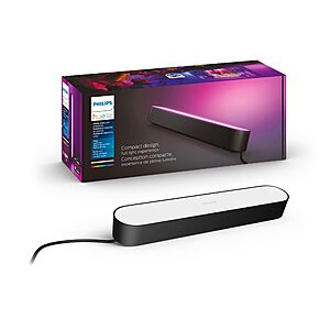 Philips Hue Smart Play Light Bar Base Kit w/ White & Color Ambiance LED (Black) or on