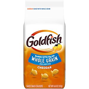 Select Accounts: 6.6-Oz Goldfish Baked Whole Grain Cheddar Cheese Crackers $2 w/ S&S