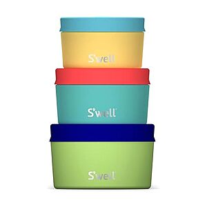 3-Pack S'well Stainless Steel Food Canister Set (10oz, 16oz & 24oz) (Pastel Paradise or Tropical Smoothie) $25 + Free Shipping w/ Prime or on $35+