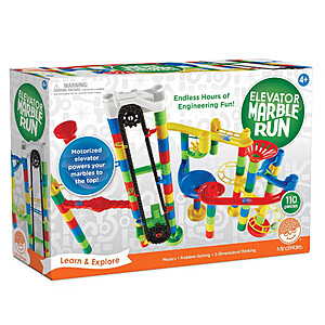 110-Piece MindWare Marble Run w/ 15 Marbles & Motorized Elevator Set $19 + Free Shipping