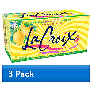 3-Pk 8-Ct 12-Oz LaCroix Sparkling Water (LimonCello) $8.60 + Free S&H on $35+