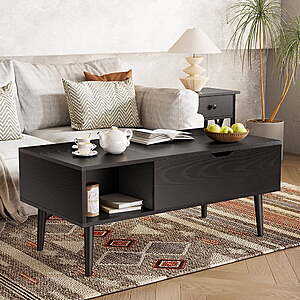39.4" Gianna Wood Lift Top Coffee Table w/ Hidden Compartment & Adjustable Shelf (2 Colors) $38.99 + Free Shipping