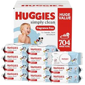 11-Pack 64-Count Huggies Simply Clean Unscented Baby Diaper Wipes $13.50 w/ S&S + Free Shipping w/ Prime or on $35+
