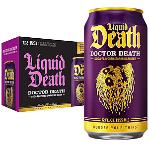 12-Pk 12-Oz Liquid Death Soda-Flavored Sparkling Water (Various) $7.15 w/ S&S + Free S&H w/ Prime or $35+