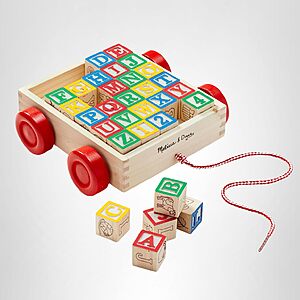 Prime Members: Melissa & Doug Classic ABC 30-Piece Wooden Block Cart w/ 1" Blocks $9.99 + Free Shipping