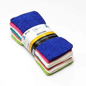 18-Count Mainstays 100% Cotton Washcloth Bundle (Various Styles) $4.88 + Free S&H w/ Walmart+ or $35+