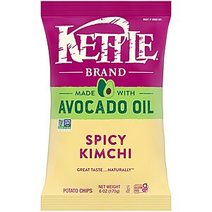 6-Ounce Kettle Brand Potato Chips Made w/ Avocado Oil (Spicy Kimchi or Special Sauce) $2.56 w/ S&S + Free Shipping w/ Prime or on $35+