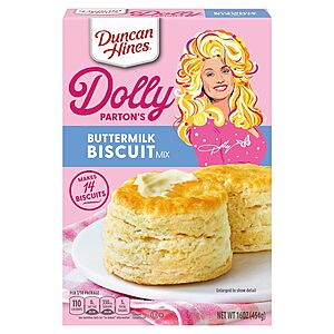 16-Oz Duncan Hines Dolly Parton's Buttermilk Biscuit Mix (Makes 14 Biscuits) $2.19 w/ S&S + Free Shipping w/ Prime or on $35+