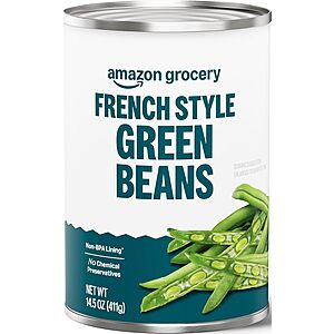 14.5-Oz Amazon Grocery French Style Green Beans 4 for $2.70 w/ S&S