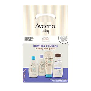 4-Piece Aveeno Baby Bathtime Solutions Mommy & Me Gift Set w/ Baby Wash, Shampoo, Calming Bath, Body Wash $9.33 w/ S&S + Free Shipping w/ Prime or on $35+