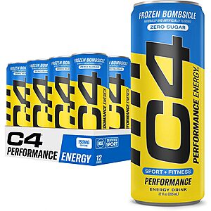 Select Accounts:12-Pk 12-Oz C4 Performance Energy Drink (Frozen Bombsicle) $10.50 w/ S&S