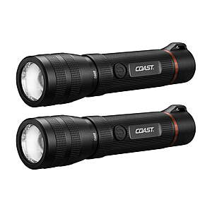 Coast G60R 2-Pack 1000 Lumen Waterproof Rechargeable LED Flashlight