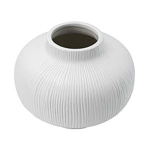 Better Homes & Gardens 6" Soft Curve Ceramic Decorative Vase (White or Black) $2.39 + Free Shipping w/ Walmart+ or on $35+