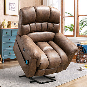 Latitude Run Power Lift Recliner Chair w/ Heat & Massage (Brown) $350 + Free S/H