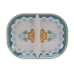 Better Homes and Gardens 13.35" Bamboo Melamine Divided Serving Tray (Floral) $2.48 + Free Shipping w/ Walmart+ or on $35+