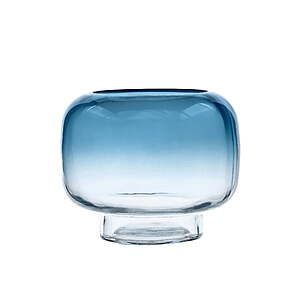 Mainstays 5.2" Blue Ombre Glass Hurricane Pillar Candle Holder $2.28 + Free Shipping w/ Walmart+ or on $35+
