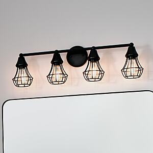 Kichler Bayley 30.5" 4-Light Black Industrial Bathroom Vanity Light $39 + Free Store Pickup at Lowe's
