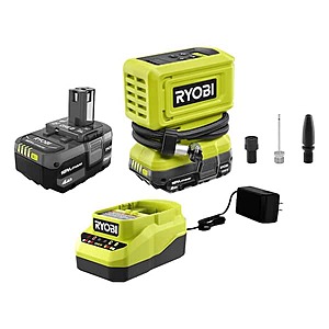 Ryobi ONE+ 18V Cordless High Pressure Inflator w/ 2.0Ah & 4.0Ah Batteries & Charger $98.10 + Free Shipping
