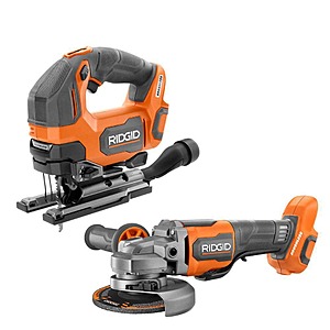 RIDGID 18V Brushless Cordless Jig Saw & 4-1/2" Grinder (Tools Only) $149 + Free S&H