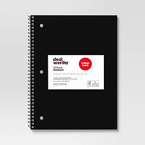 Dealworthy Subject Spiral Notebooks (Various)