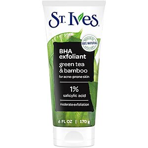 6oz. St. Ives Blackhead BHA Exfoliant Face Scrub (Green Tea & Bamboo) $2.35 w/ S&S