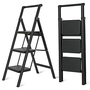 3-Step Tatayosi Lightweight Steel Folding Step Stool Ladder (550-Lb Capacity) $38.40 + Free S&H