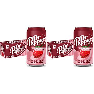 12-Pack 12-Oz Dr Pepper Strawberries & Cream Soda: 3 for $13.74 w/ S&S + Free Shipping w/ Prime or on $35+