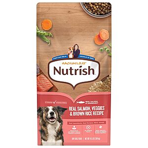 12-Lb Rachael Ray Nutrish Salmon Dry Dog Food $10.71 w/ S&S + Free Shipping w/ Prime or on $35+