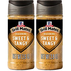 2-Pk 2.9-Oz McCormick Grill Mates Sweet & Tangy Grilling Seasoning $3.75 w/ S&S