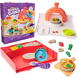 Kinetic Sand SquishPizza Playset w/ 1-Lb Sand, Oven, Tools & Accessories