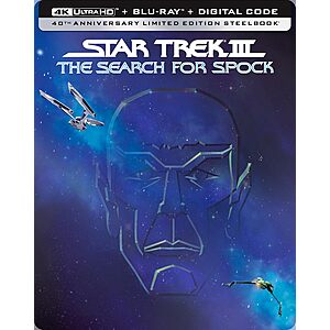 Star Trek III: The Search for Spock 40th Anniversary Steelbook (4K UHD + Blu-ray)