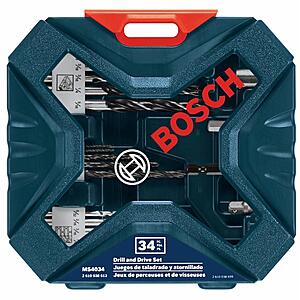 34-Pc Bosch Drill & Drive Bit Set $5 + Free S&H